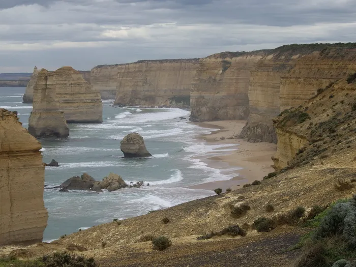 使徒，大洋路，海，海岸，地标，砂岩，十二，自然