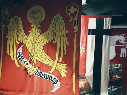 波兰, 马尔堡, 马尔堡城堡, 城堡, 中世纪, 国旗, 中世纪, 国家