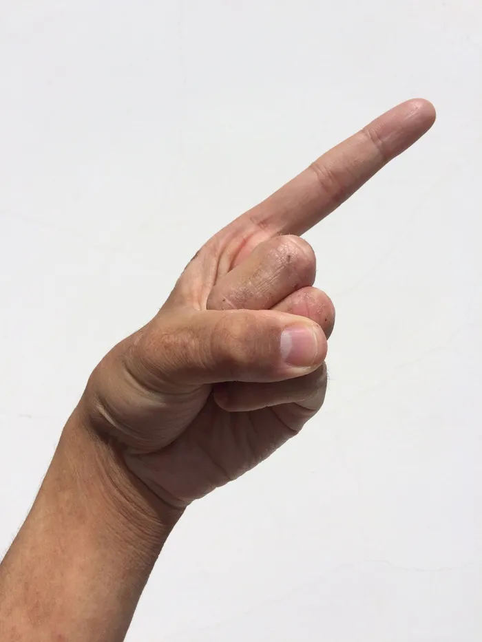 人，显示，食指，手掌，手，手指，指甲，年轻
