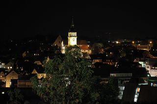 晚上，塔，教堂，城市塔，城市，建筑，地标，天际线