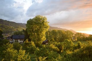 雷雨、天气、余辉、天气情绪、夜空、自然、景观、山脉