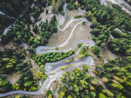 山路鸟瞰图 山路鸟瞰图