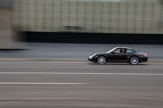 timelapse摄影，黑色，coupe，移动，速度，汽车，快速，跑车