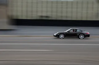 timelapse摄影，黑色，coupe，移动，速度，汽车，快速，跑车