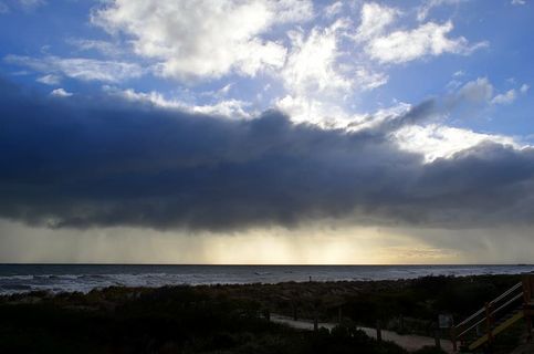 雨,云,日落,海滩,海洋,天空,海洋,水 雨,云,日落,海滩,海洋,天空,海洋,水