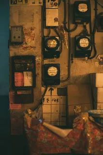 墙上的各种电表 墙上的各种电表