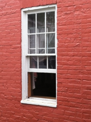 levi coffin house，窗户，打开的，打开的窗户，房子，旧的，建筑，窗台