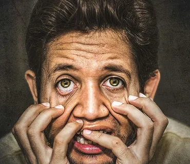 疯狂的，眼睛，锐利的眼睛，肖像，男孩，恐惧，恐惧，闪闪发光的眼睛