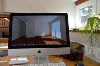 转身, Silver imac, 工作场所, Mac, Macintosh, imac, 电脑, 桌面