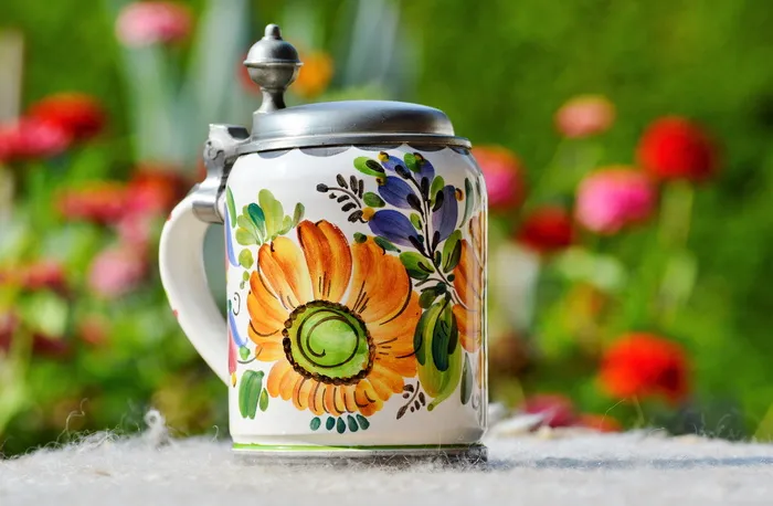 啤酒杯，克鲁格，啤酒杯，烧杯，陶瓷，啤酒，马克杯，巴伐利亚