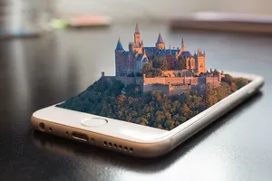 转向，银色iphone 6，手机，智能手机，3d，操控，手机，触摸屏