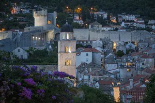 黄昏、苏尼特、杜布罗夫尼克、克罗地亚、旅游、城市、古代、古老