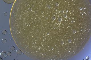 水中油, 油眼, 液体, 摘要, 质地, 宏观, 油, 关闭