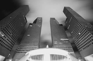 新加坡，新技术城，城市，城市探索者，天空，bw，黑白，新技术大厦