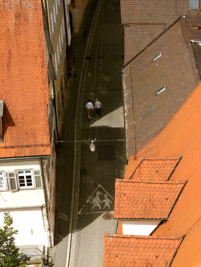 屋顶、道路、老城、tübingen、桁架、fachwerkhaus、个人、建筑