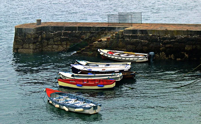船，爱尔兰，海洋，海岸线，户外，爱尔兰，威克洛，港口