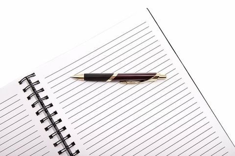 棕色，黑色，点击笔，白色，有规则，纸张，办公室，笔