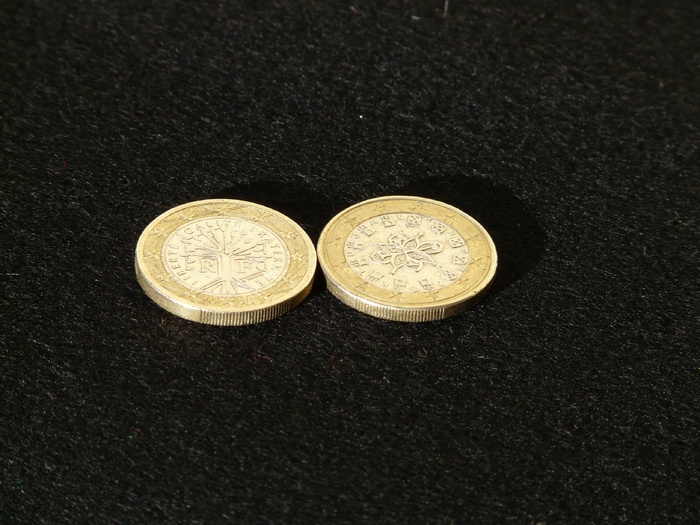 欧元、硬币、货币、火花、硬币、金属、贵重物品、付款