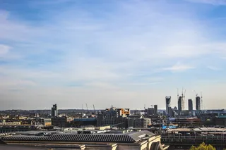 伦敦, 英国, 多云, 一天, 光明, 景观, 查看, 下午