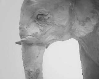 大象, 粘土, 自然, 保护, 生态, 雕塑, 现代, 艺术