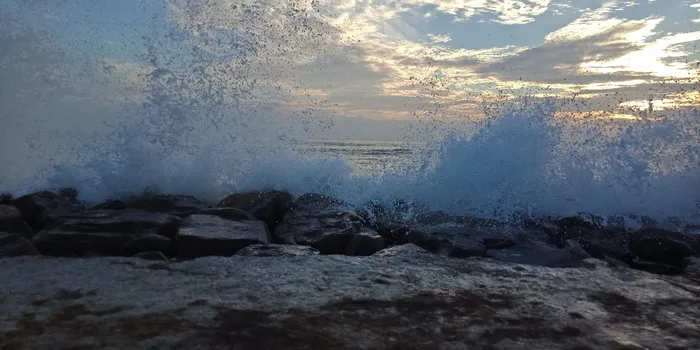 波浪，看，thesea，真棒，海滩，印尼，岩石，水