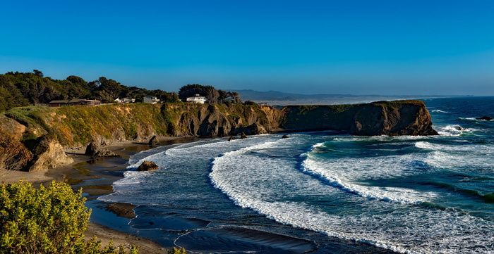 海滩，悬崖，海岸，海洋，风景，海洋，海景，海岸