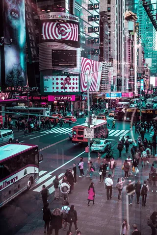 纽约，美国，剧院区，时代广场，人群，城市，粉红色，风景