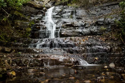 澳大利亚，霍巴特，莱纳谷，水，运动，瀑布，长时间暴露，岩石