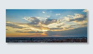 城市景观, 金, 小时, 马德里, 日落, 黎明, 巴列卡斯, 山