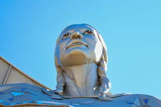 尊严、大门、密苏里河、印第安人、纪念碑、蓝色、天空、人类代表