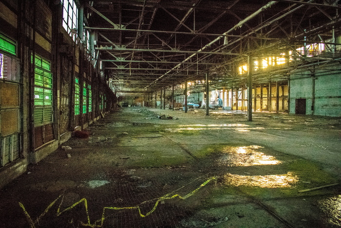 仓库、肮脏、工业、空、建筑、废弃、垃圾、墙壁