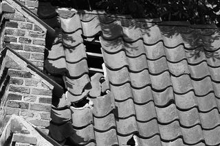 房屋，旧，丹麦，废墟，丹麦，屋顶，碎片，屋顶瓦