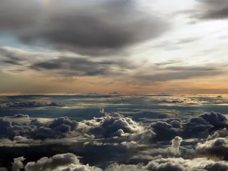 飞机，云，冰岛，自然，云天，天气，空气，云景