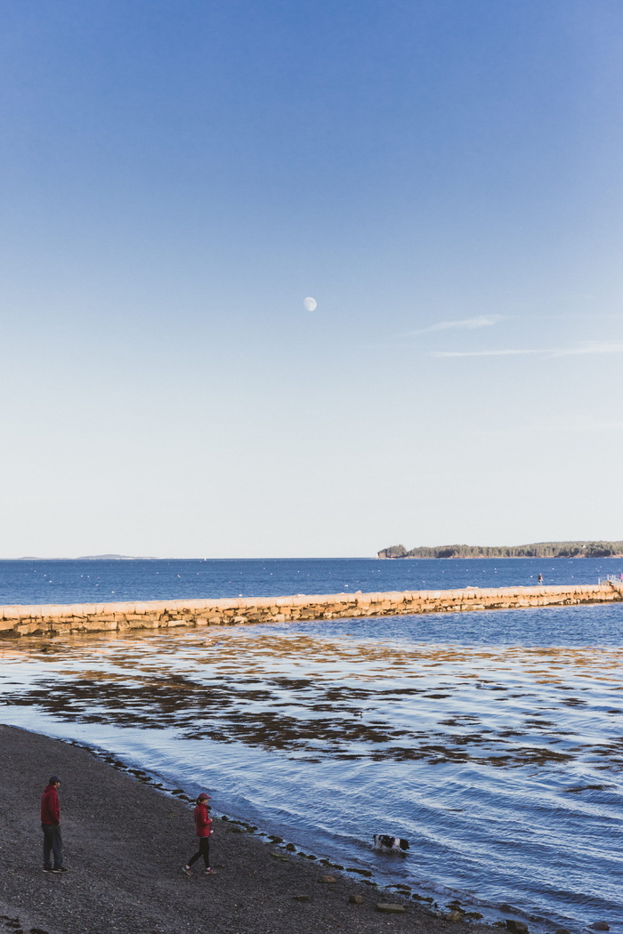 美国，rockport，防波堤通道，灯塔，water，缅因州，moon，东北