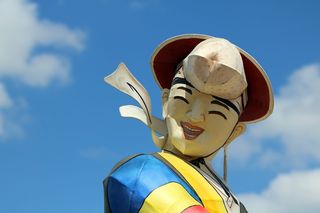 节日，蓝天，娃娃，韩国，风景，云，白云，九月