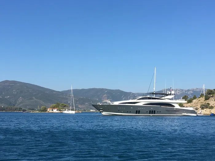 希腊，机动船，海湾，海船，水，运输，运输方式，海上