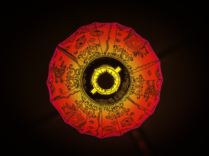 红色, 橙色, led, 中国年, 灯笼, 光, 中国新年新, 灯笼灯