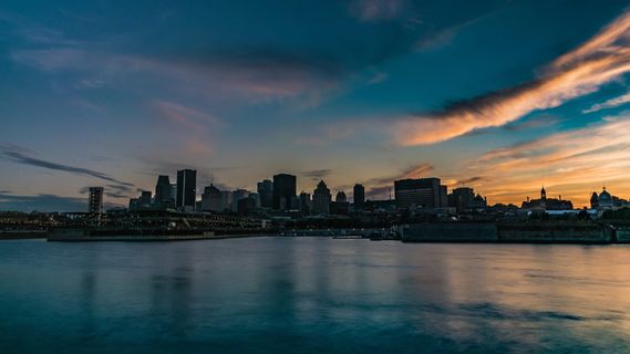 加拿大，蒙特勒，阿尔城公园，天空，太阳，云，水，河流