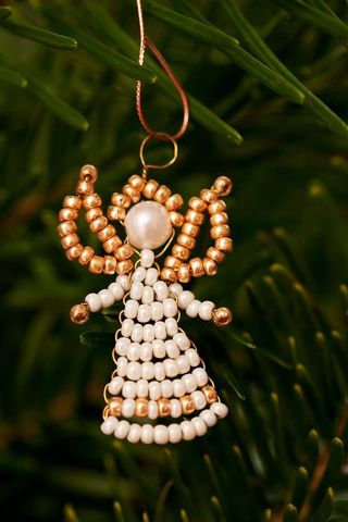 天使、树枝、庆典、圣诞节、装饰、人物、悬挂、节日