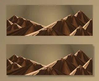 绘画，棕色，山脉，行星，天空，月亮，太阳系，全景