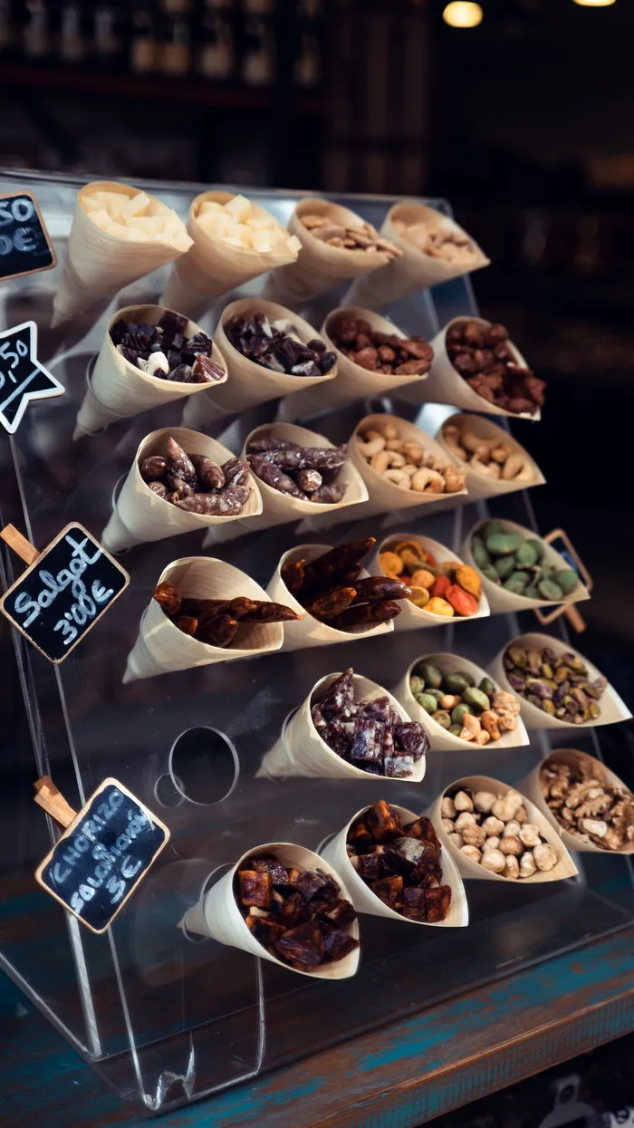 洒在组织者，西班牙，植物，糖果，食品，糖果，马贝拉，甜点