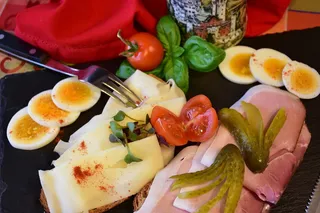 零食，奶酪，香肠，火腿，花圈，享受，吃，餐