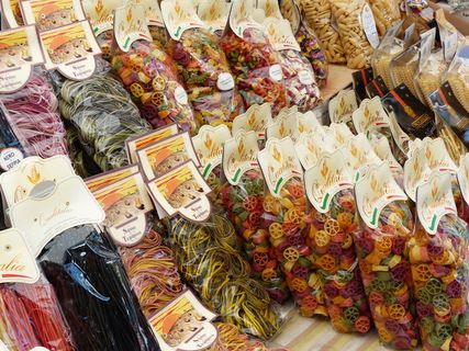 面条，意大利面，五颜六色，变体，包装，包装，出售，选择