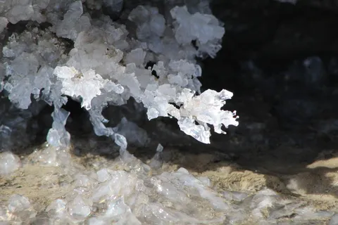 水晶，矿物，石英，户外，自然，冰，岩石，下水道