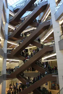 海滨、商场、机械楼梯、消费者、中心、圣地亚哥、智利、真人秀