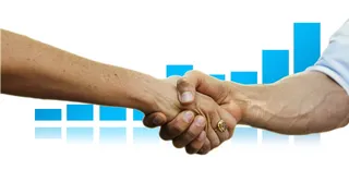 握手、握手、成功、个人、团队、握手、轮廓、男人