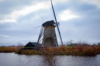 荷兰，kinderdijk，景观，荷兰，云天，天空，水，可再生能源