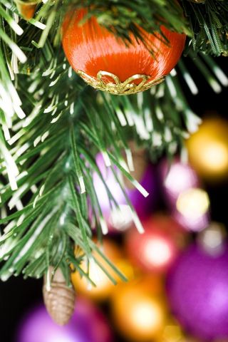背景, 球, 摆设, 科, 光明, 庆祝活动, 圣诞节, 圣诞树