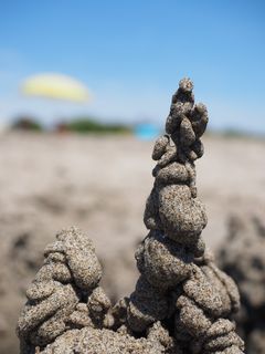 城堡，桑德堡，克莱克城堡，艺术品，沙滩艺术品，海滩，沙滩，大海