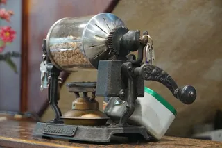 烘焙器，咖啡，烘焙，老，咖啡，咖啡豆，香味，食物